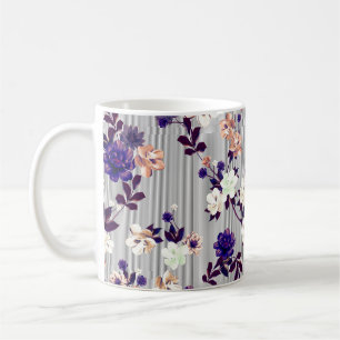 Taza De Café Patrón con flores primaverales Patrón con resorte