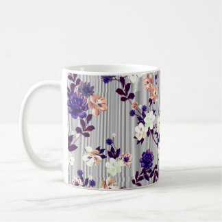 Taza De Café Patrón con flores primaverales Patrón con resorte