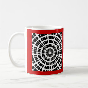 Taza De Café patrón concéntrico de telaraña abstracta