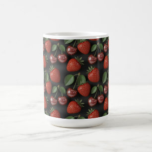 Taza De Café Patrón continuo con fresas y cerezas
