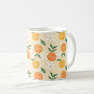 Taza De Café Patrón continuo de Cottagecore de Fresa Adorable