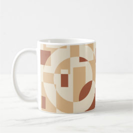 Taza De Café Patrón continuo de geometría de terracota