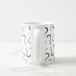 Taza De Café Patrón continuo de interrogación negro