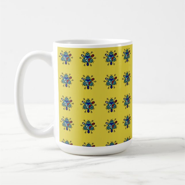 Taza De Café Patrón continuo de mandala floral (Izquierda)