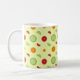 Taza De Café Patrón continuo de rodajas de naranja