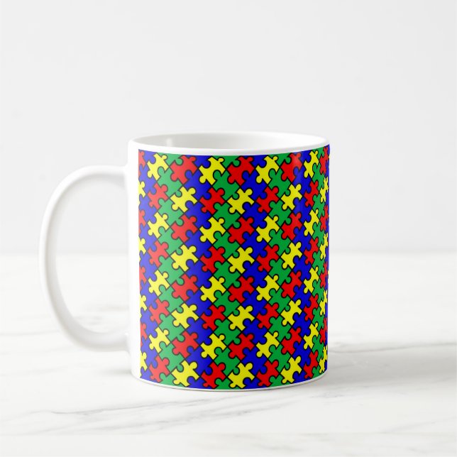 Taza De Café Patrón continuo de rompecabezas (Izquierda)