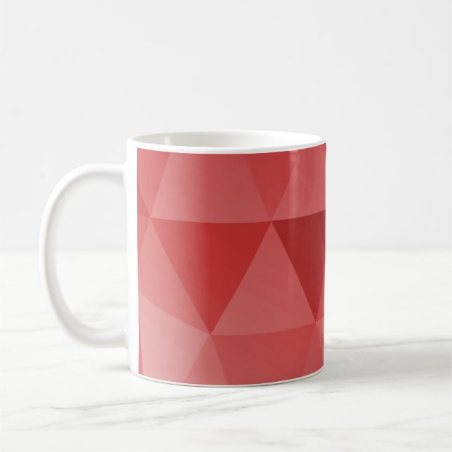 Taza De Café Patrón continuo de triángulos abstractos - Versión (Izquierda)