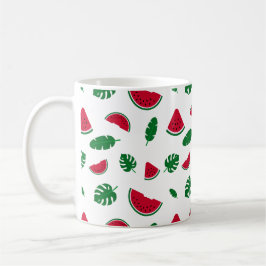 Taza De Café Patrón continuo de verano de sandía tropical