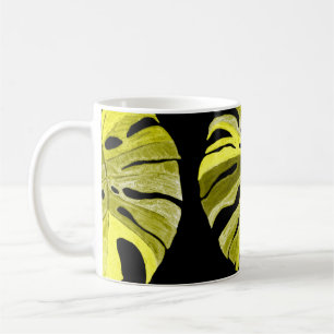 Taza De Café Patrón creativo sin fisuras con hojas tropicales y