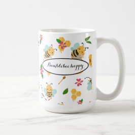Taza De Café Patrón de abejorros y miel