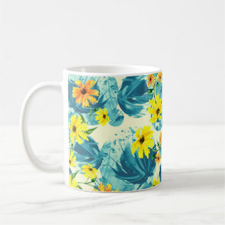 Taza De Café Patrón de acuarela creativo y transparente de las