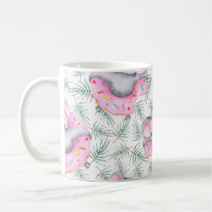 Taza De Café Patrón de acuarela pintado a mano con koala tropic