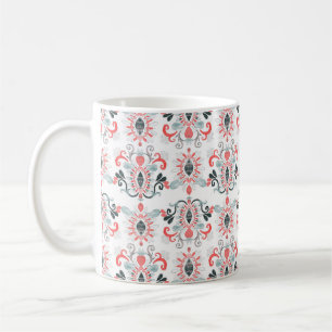 Taza De Café Patrón de acuarela sin fisuras con ikat. Ojo de ti