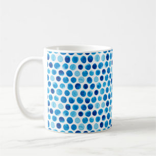 Taza De Café Patrón de acuarela transparente con puntos de polk