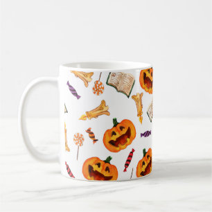 Taza De Café Patrón de acuarela transparente feliz fiesta de ha
