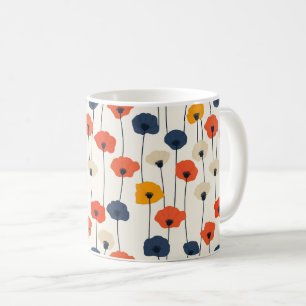 Taza De Café Patrón de adornos de acuarela colorido