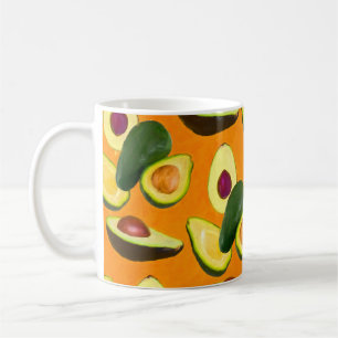 Taza De Café Patrón de aguacate pintado