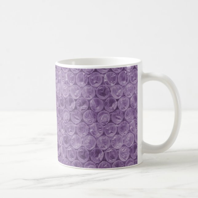 Taza De Café Patrón de ajuste de burbujas púrpura (Derecha)
