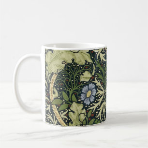 Taza De Café Patrón de algas marinas William Morris Arte de cos