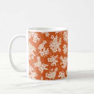 Taza De Café Patrón de aloha sin soldadura de hibisco y piña, 