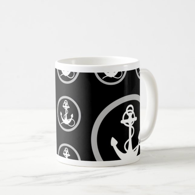 Taza De Café Patrón de anclaje (Anverso derecho)