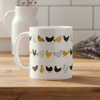 Taza De Café Patrón de animales de granja de pollo feliz
