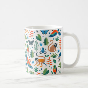 Taza De Café Patrón de animales de selva tropical