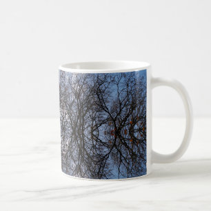 Taza De Café Patrón de árbol de imágenes reflejado