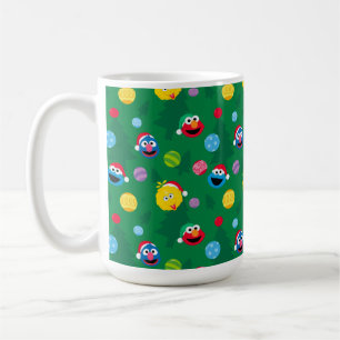 Taza De Café Patrón de árbol de navidad de Plaza Sésamo