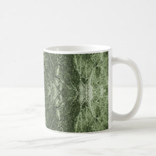 Taza De Café Patrón de árbol de silueta verde