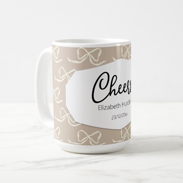 Taza De Café Patrón de arco simple moderno (Anverso izquierdo)