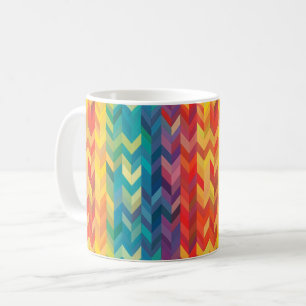 Taza De Café Patrón de Arcoíris Abstracto