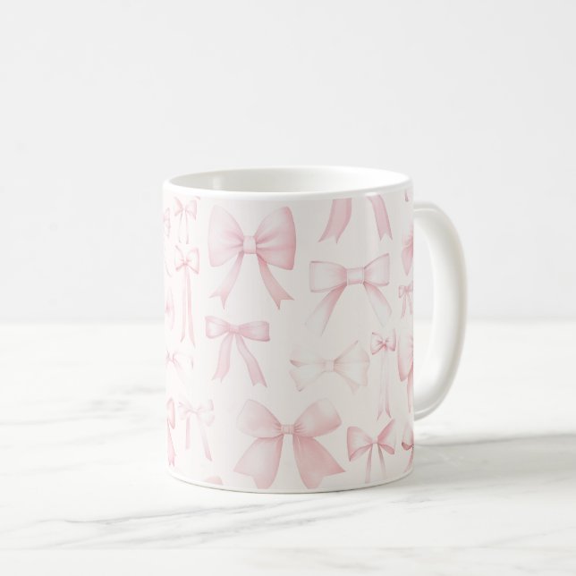 Taza De Café patrón de arcos rosados (Anverso derecho)
