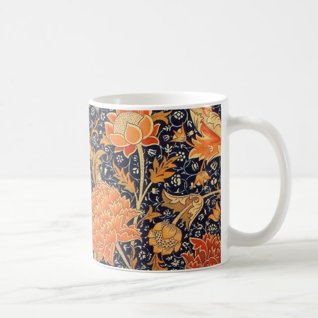 Taza De Café Patrón de Art Nouveau floral William Morris Cray (Derecha)