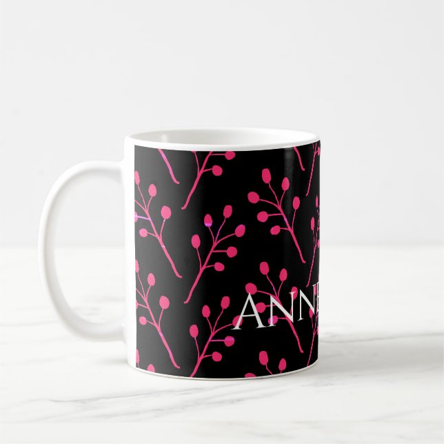 Taza De Café Patrón de arte botánico mínimo (Izquierda)