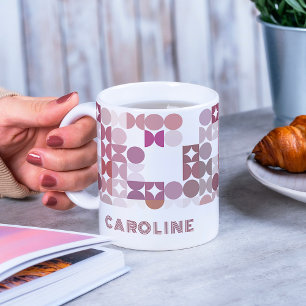 Taza De Café Patrón de arte de cadera personalizado en color ma