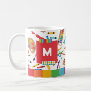 Taza De Café Patrón de arte de rayas de arcoíris Agradecimiento