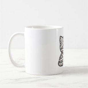 Taza De Café Patrón de arte para disfraz de gatito momia para H