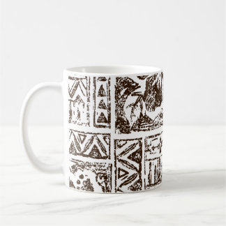 Taza De Café Patrón de arte tropical tribal de los indígenas ha