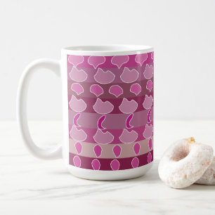 Taza De Café Patrón de banda floral rosa