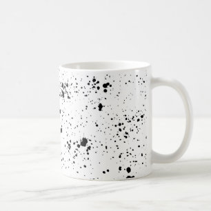 Taza De Café Patrón de bandeja de pintura negra