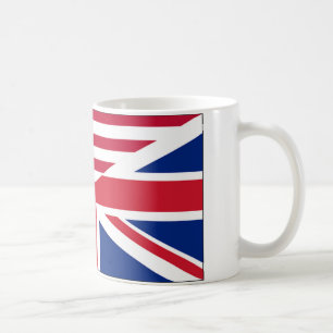 Taza De Café Patrón de bandera estadounidense Union Jack estrel