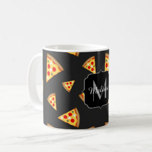 Taza De Café Patrón de barras de pizzas Guay y divertidas Monog