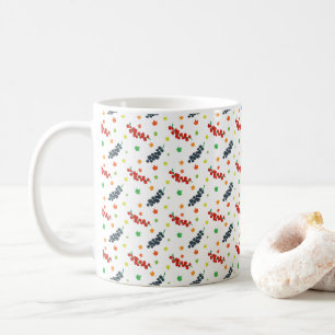 Taza De Café Patrón de bayas, arándano rojo, arándano azul, fru