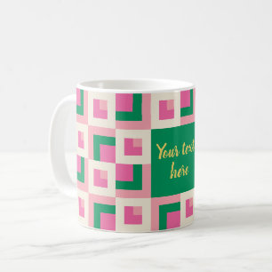 Taza De Café Patrón de bloque de molinete geométrico 26039A ros