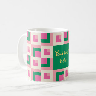 Taza De Café Patrón de bloque de molinete geométrico 26039A ros