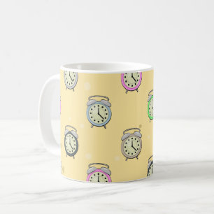 Taza De Café Patrón de bloques de alarma antiguos y coloridos