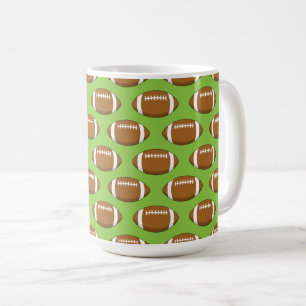 Taza De Café Patrón de bola de rugby de fútbol americano