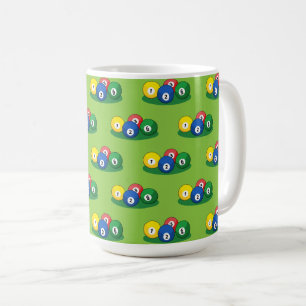 Taza De Café Patrón de bolas de billar de billar