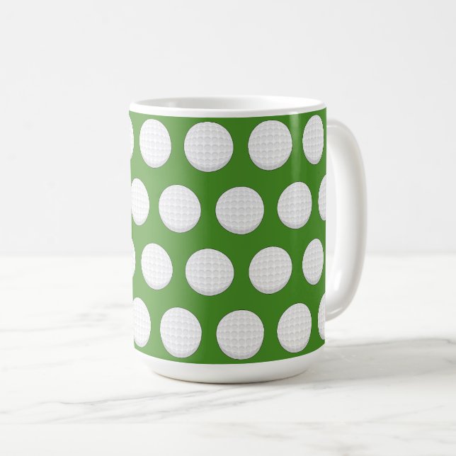 Taza De Café Patrón de bolas de golf (Anverso derecho)